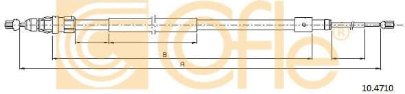 Cable Pull, parking brake 10.4710