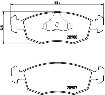 Brake Pad Set, disc brake PRIME LINE P24019