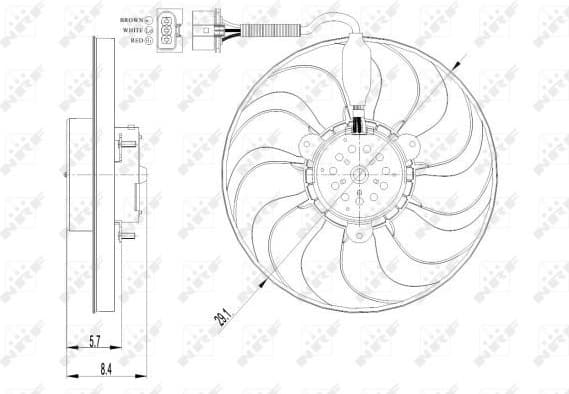 Fan, engine cooling 47398