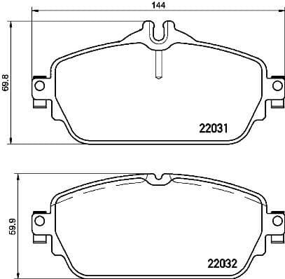 Brake pads front, Top Quality P50118