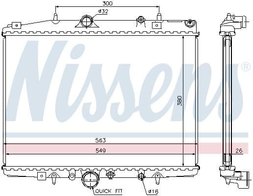 Radiator, engine cooling 63703