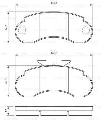 Brake Pad Set, disc brake 0986460947
