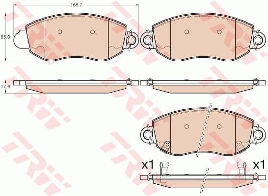 Brake Pad Set, disc brake COTEC GDB2006