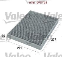 Filter, cabin air VALEO PROTECT 698768