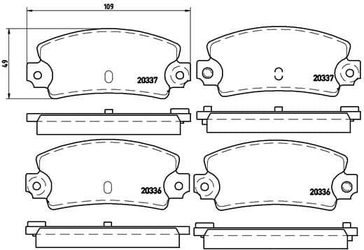 Brake Pad Set, disc brake PRIME LINE P68002