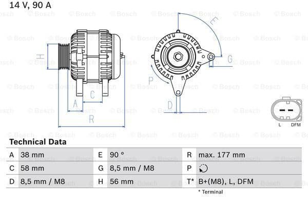 Alternator 0986049101 - image 2