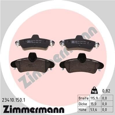 Brake Pad Set, disc brake 23410.150.1
