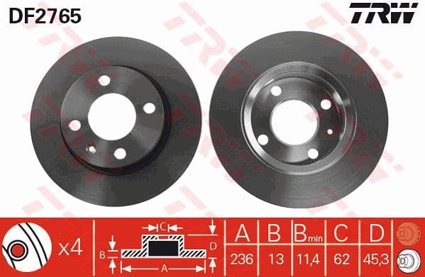 Brake Disc DF2765