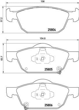 Brake Pad Set, disc brake PRIME LINE P28076 - image 2