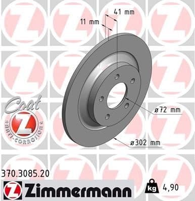 Brake Disc COAT Z 370.3085.20