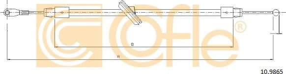 Cable Pull, parking brake 10.9865