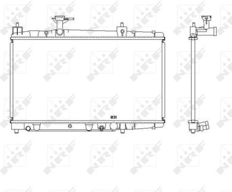 Radiator, engine cooling 53448