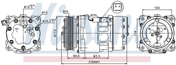 Compressor, air conditioning ** FIRST FIT ** 89032