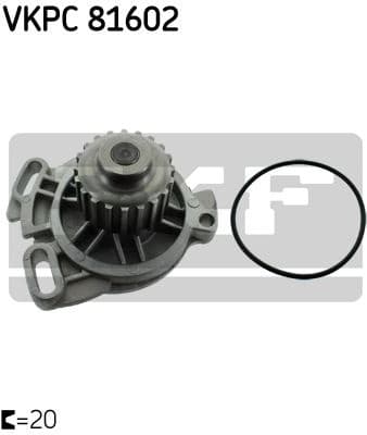 Water Pump, engine cooling VKPC 81602