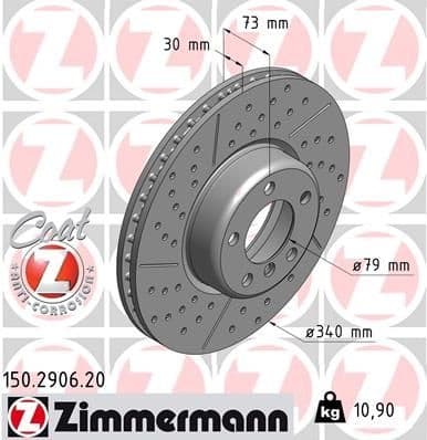 Brake Disc COAT Z 150.2906.20