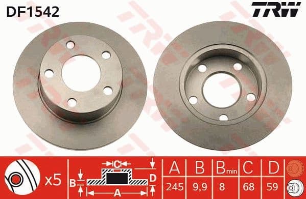 Brake Disc DF1542