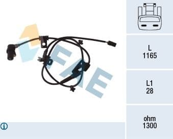 Sensor, wheel speed 78078