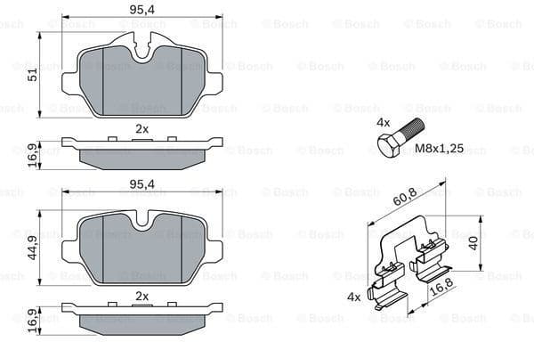 Brake Pad Set, disc brake 0986494269 - image 7