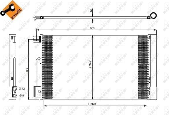Condenser, air conditioning EASY FIT 35777