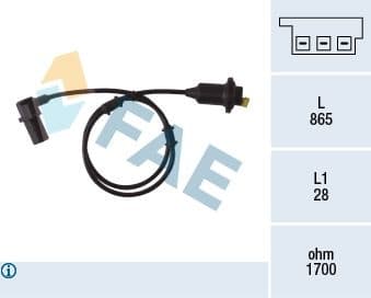 Sensor, wheel speed 78082