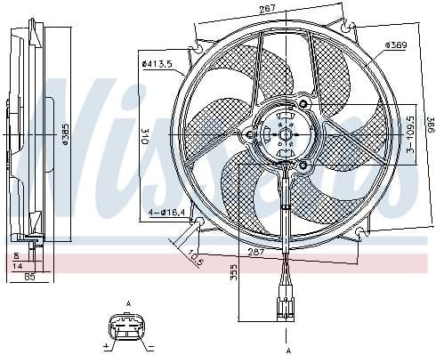 Fan, engine cooling 85561