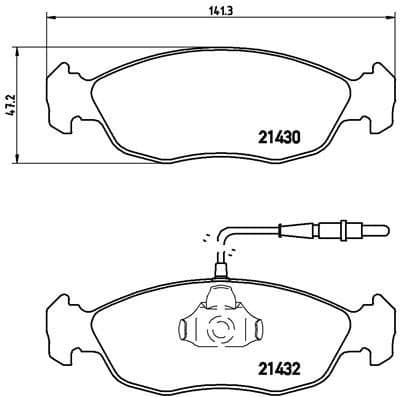 Brake Pad Set, disc brake PRIME LINE P61054