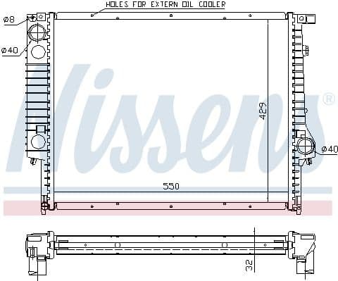 Radiator, engine cooling 60759A