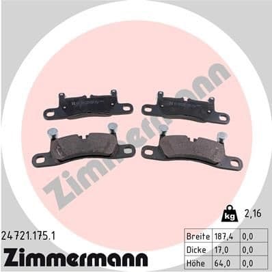 Brake Pad Set, disc brake 24721.175.1