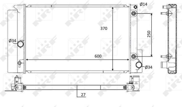 Radiator, engine cooling 59115
