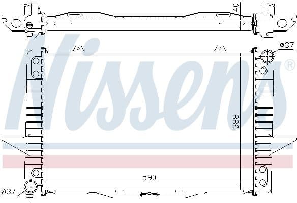 Radiator, engine cooling 65536A