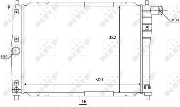Radiator, engine cooling 59122