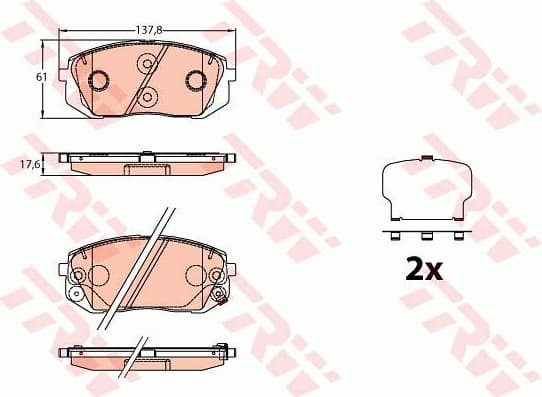Brake Pad Set, disc brake GDB3640