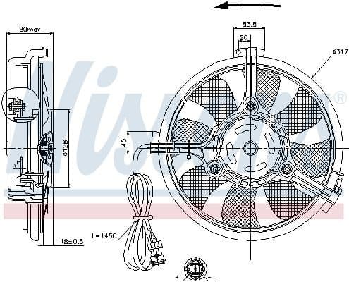 Fan, engine cooling 85519