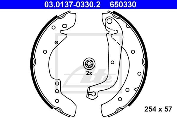 Brake Shoe Set 03.0137-0330.2