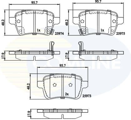 Brake pads rear CBP32299