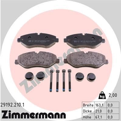 Brake Pad Set, disc brake 29192.210.1