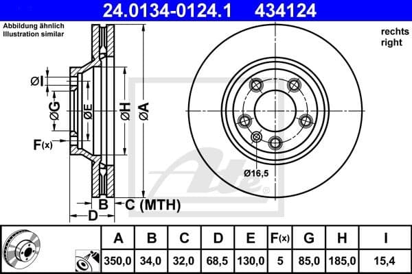 Brake Disc 24.0134-0124.1 - image 2