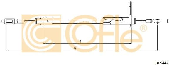 Cable Pull, parking brake 10.9442
