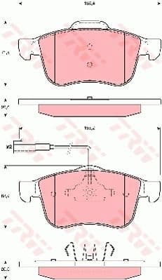 Brake Pad Set, disc brake COTEC GDB1647