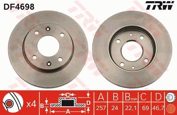 Brake Disc DF4698