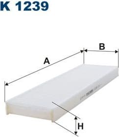 Filter, cabin air K1239