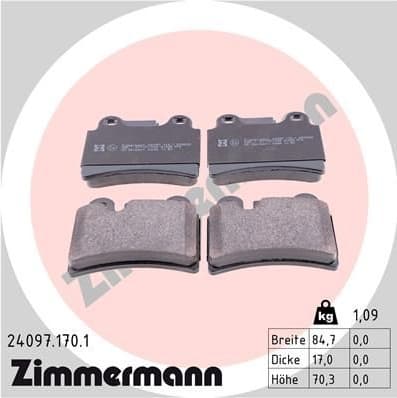Brake Pad Set, disc brake 24097.170.1