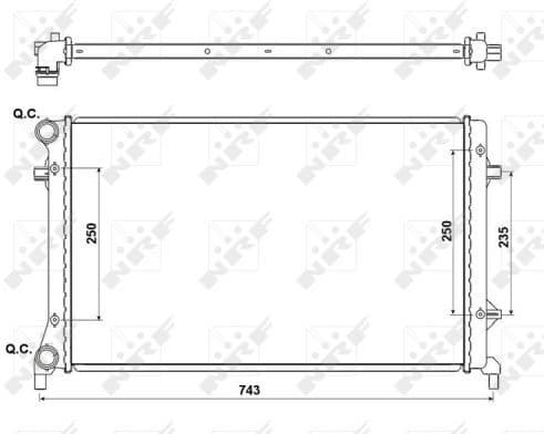 Radiator, engine cooling Economy Class 53405A