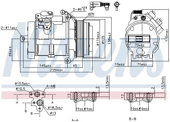 Compressor, air conditioning ** FIRST FIT ** 89606