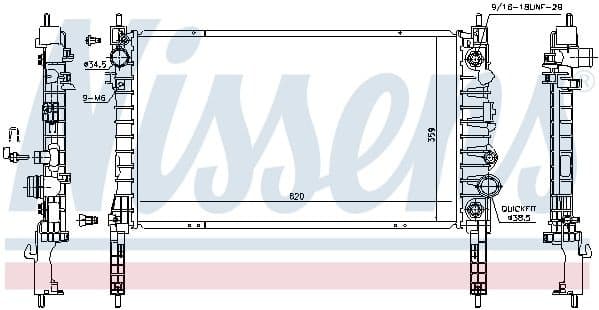 Radiator, engine cooling 606053