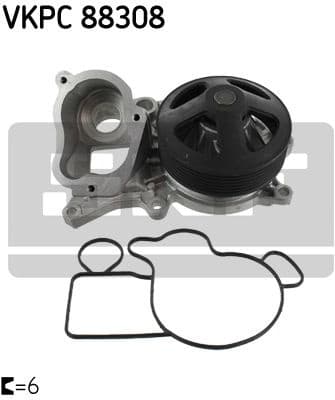 Water Pump, engine cooling VKPC 88308