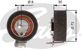 Tensioner Pulley, timing belt PowerGrip™ T43157
