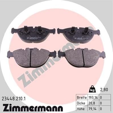 Brake Pad Set, disc brake 23448.210.1