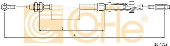Cable Pull, parking brake 10.4723 - image 2