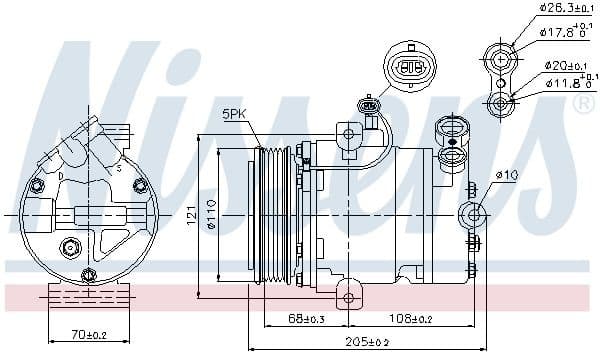 Compressor, air conditioning ** FIRST FIT ** 89197